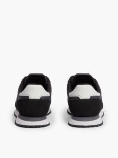Suede Mixed Texture Trainers — Black 4