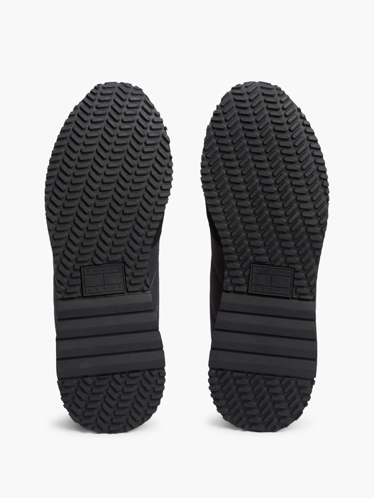 Suede Mixed Texture Trainers — Black
