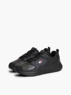 Mixed Texture Chunky Trainers — Black 2