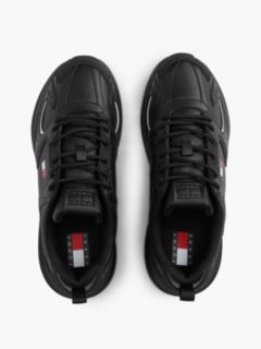 Mixed Texture Chunky Trainers — Black 3