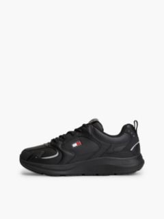 Mixed Texture Chunky Trainers — Black 7