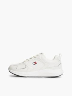 Mixed Texture Chunky Trainers — White 7