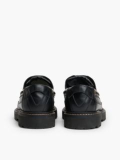 Archive Leather Cleat Boat Shoes — Black 4