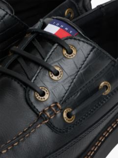 Archive Leather Cleat Boat Shoes — Black 6