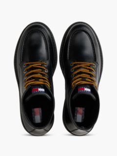 Archive Leather Lace-Up Mid Boots — Black 3