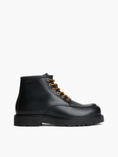 Archive Leather Lace-Up Mid Boots — Black 1