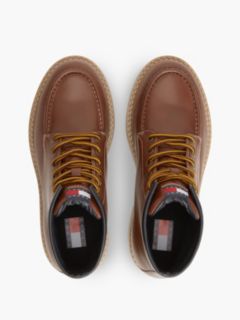 Archive Leather Lace-Up Mid Boots — Brown 3