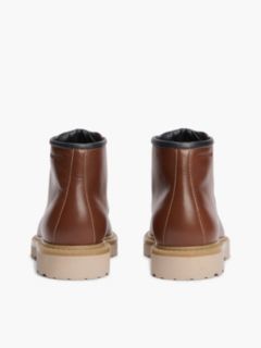 Archive Leather Lace-Up Mid Boots — Brown 4