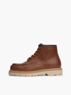 Archive Leather Lace-Up Mid Boots — Brown 7