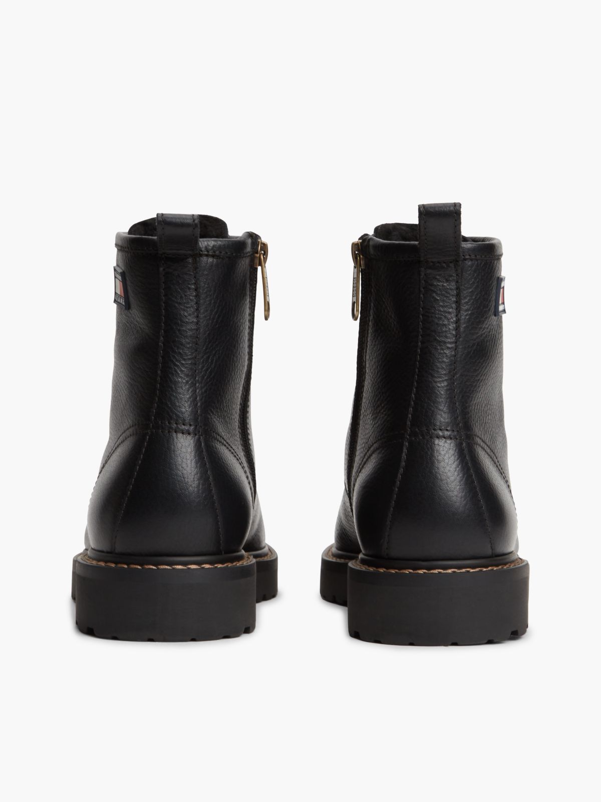 Archive Warm Lined Leather Lace-Up Boots — Black