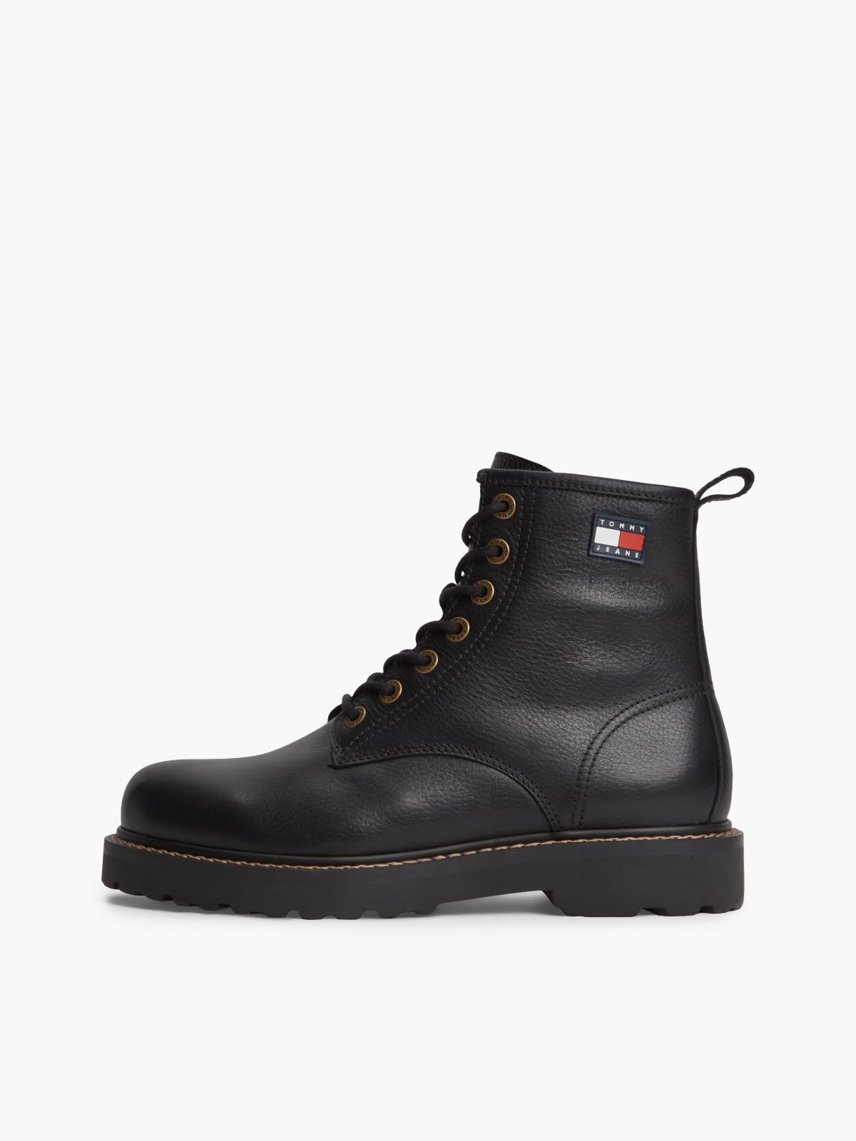 Archive Warm Lined Leather Lace-Up Boots — Black