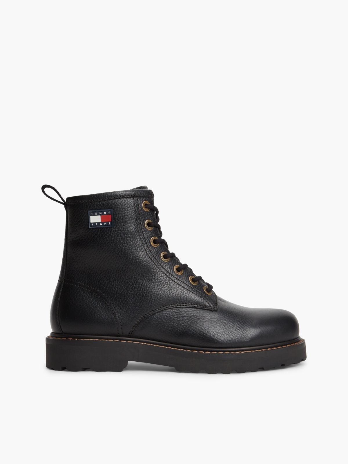 Archive Warm Lined Leather Lace-Up Boots — Black
