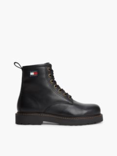 Archive Warm Lined Leather Lace-Up Boots — Black 1