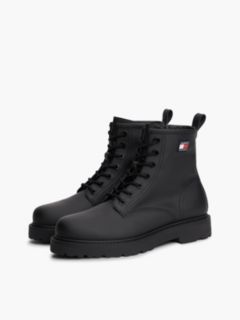Archive Leather Lace-Up Mid Boots — Black 2