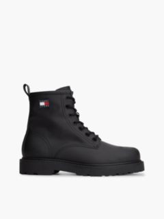 Archive Leather Lace-Up Mid Boots — Black 1