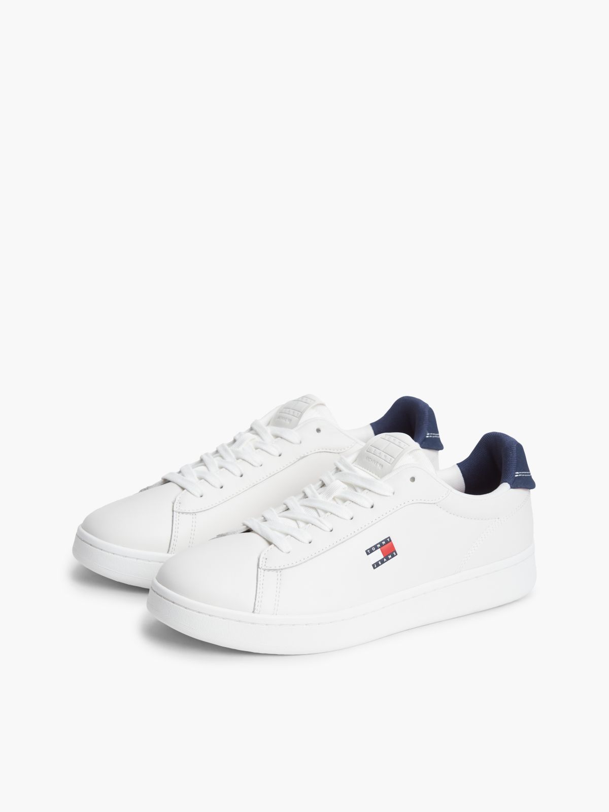 Leather Archive Court Trainers — White