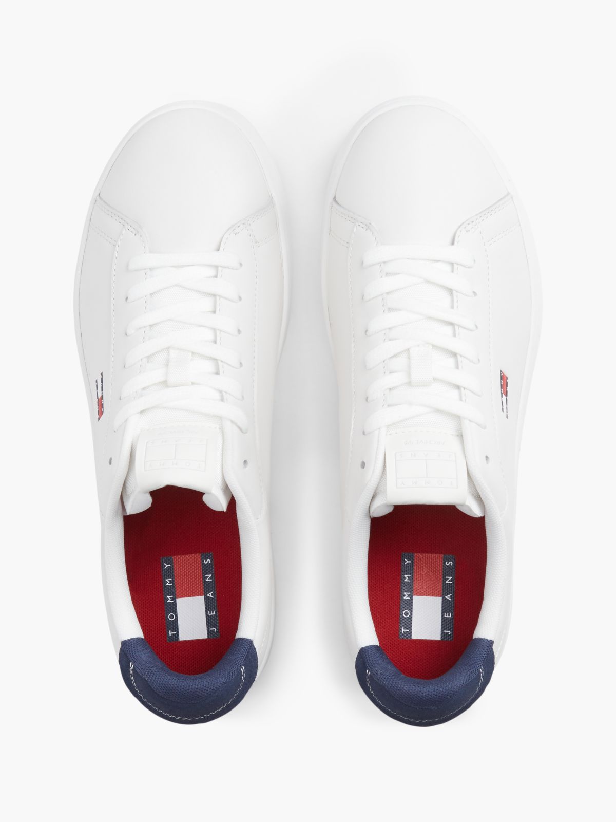 Leather Archive Court Trainers — White