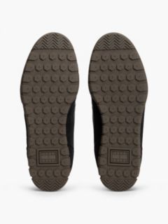 Leather Mixed Texture Low Profile Trainers — Black 5
