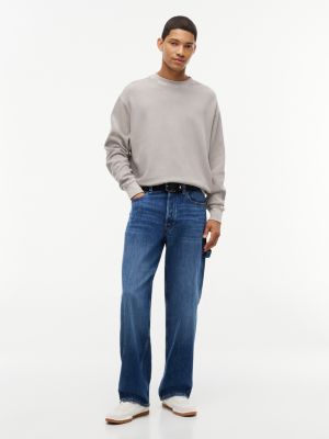 zapatillas de piel con mezcla de texturas bajas blanco de hombres tommy jeans