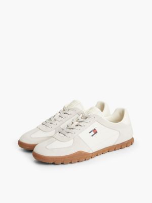 Leather Cleat Low Profile Trainers | White | Tommy Hilfiger