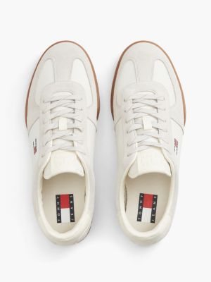 Leather Cleat Low Profile Trainers | White | Tommy Hilfiger