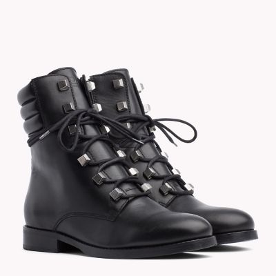 tommy hilfiger studs classic lace up boot
