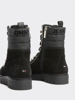 tommy hilfiger buckle lace up boot schnürstiefelette