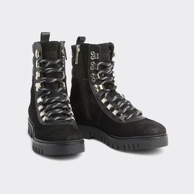 Padded Lace-Up Boots | BLACK | Tommy Hilfiger