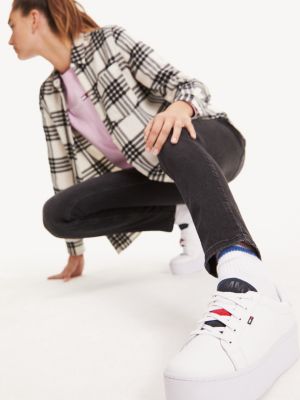 tommy jeans flag flatform trainers