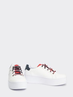 tommy jeans icon signature logo flatform sneakers