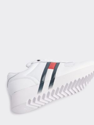 tommy hilfiger white high cleated sneaker trainers