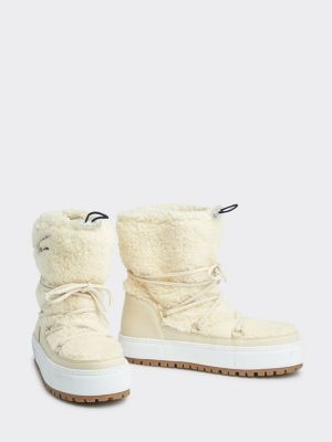Signature Fleece Snow Boots | WHITE 