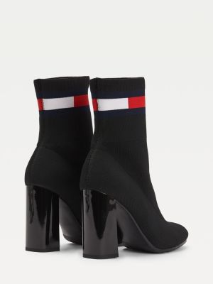High Heel Sock Boots | BLACK | Tommy 