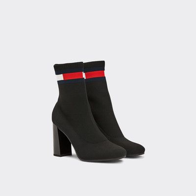 tommy hilfiger heeled sock boots