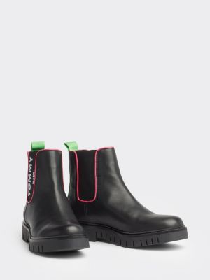 tommy jeans leather chelsea boots