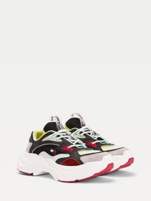 black sole trainers womens