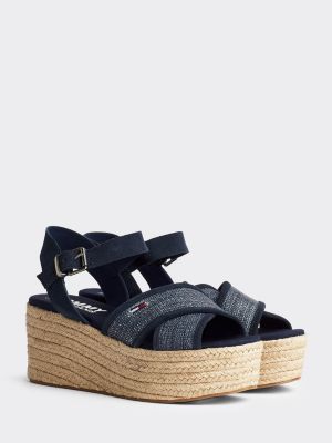 tommy jeans flatform sandals