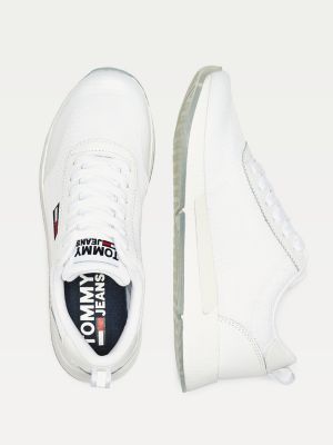 tommy jeans flag logo mesh sock trainers in black