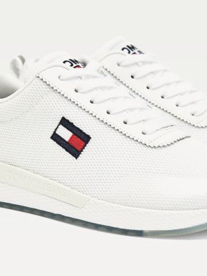 tommy jeans flag logo mesh sock trainers in black