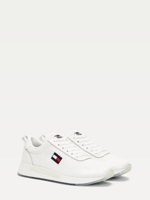 tommy jeans flag logo mesh sock trainers in black
