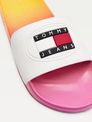 tommy hilfiger pink slides
