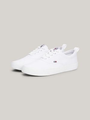 white classics low-top cotton trainers for women tommy jeans