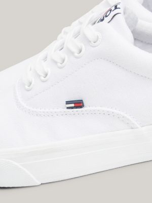 white classics low-top cotton trainers for women tommy jeans