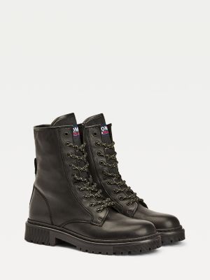tommy hilfiger dressy leather lace up boot