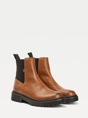 bottines tommy hilfiger marron