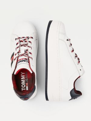tommy jeans flag flatform trainers