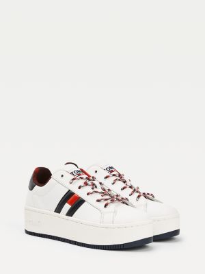 Iconic Flag Flatform Trainers | WHITE 