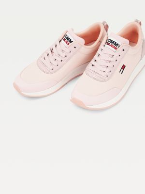 tommy hilfiger chunky sole leather trainers