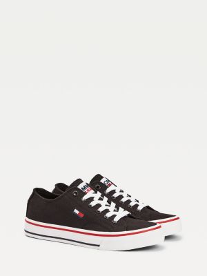 essential vulcanised leather trainers