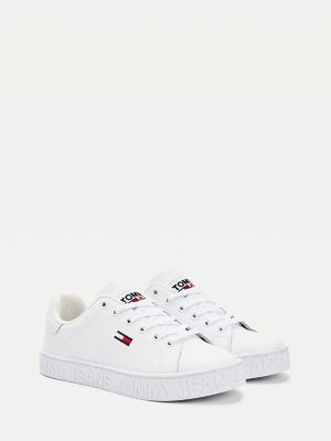 Embossed Leather Low-Top Trainers 